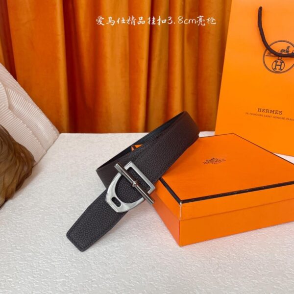 réplica,joyas,joyería,1:1,replica,fake,lujo,barato Cinturón de cuero original Hermes, original, importado, de 3,8 cm de ancho, reutilizable de doble cara (1 IDIS)