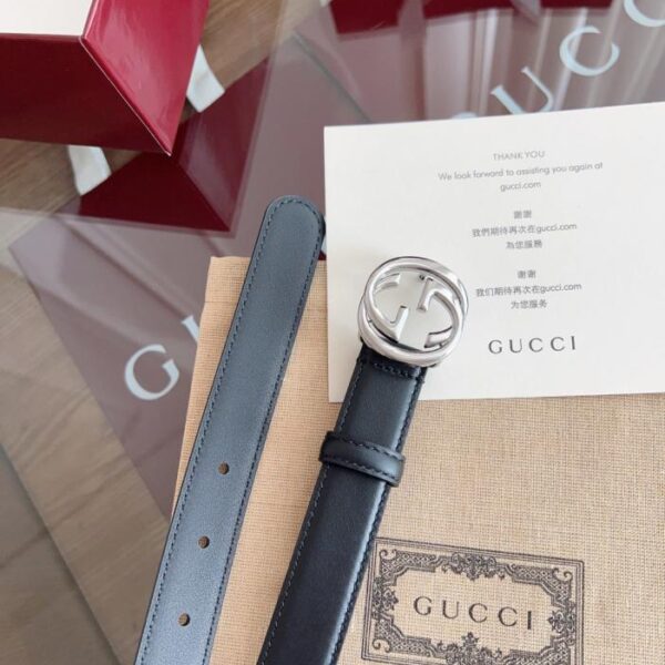 réplica,joyas,joyería,1:1,replica,fake,lujo,barato Capa superior de piel de becerro GUCCI Surface de 2,5 cm de ancho (9IQ2Z)