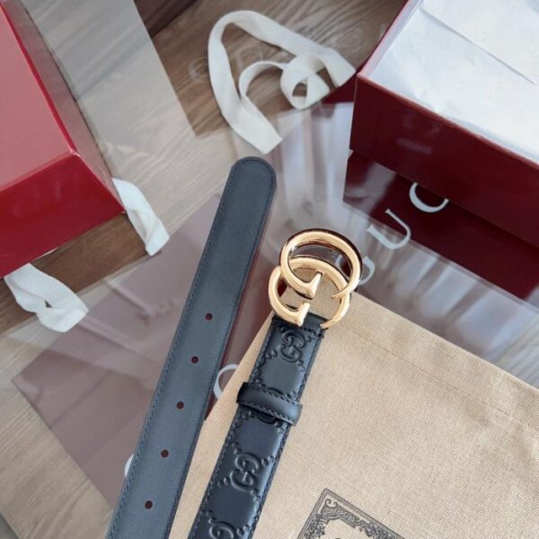 réplica,joyas,joyería,1:1,replica,fake,lujo,barato Capa superior de piel de becerro GUCCI Surface de 3,0 cm de ancho (ORBH8)