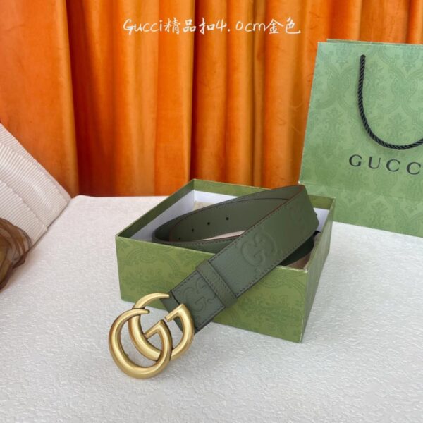 réplica,joyas,joyería,1:1,replica,fake,lujo,barato Bolso Gucci clásico de piel repujada con suela de cuero original, hebilla fina de latón, ancho 4,0 cm (91U19)