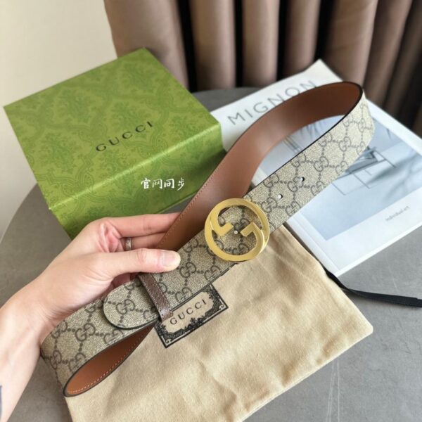 réplica,joyas,joyería,1:1,replica,fake,lujo,barato El último modelo de GUCCI en lona beige oscuro con suela de silicona marrón. Ancho de 4 cm. Nueva hebilla grande de doble G (HV9CO).