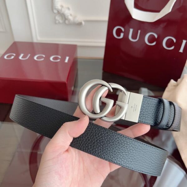 réplica,joyas,joyería,1:1,replica,fake,lujo,barato Gucci 627055 CAO2N, piel de vacuno con grano de lichi importada de doble cara, ancho 3,7 cm (FW2H3)