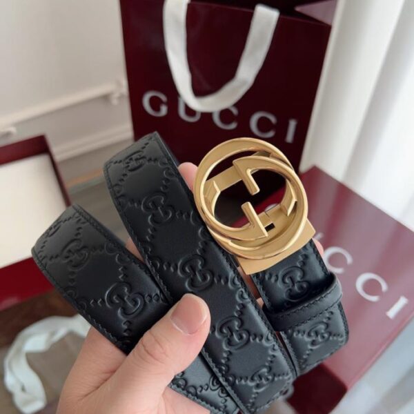 réplica,joyas,joyería,1:1,replica,fake,lujo,barato Cinturón automático Gucci con hebilla lisa, ancho de 35 mm (DT2P1)