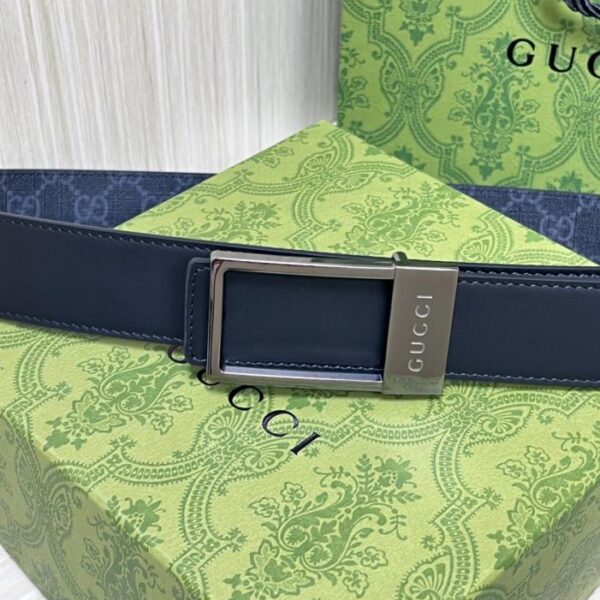 réplica,joyas,joyería,1:1,replica,fake,lujo,barato Cinturón negro Gucci en lona Supreme de 3,5 cm (D48OA)