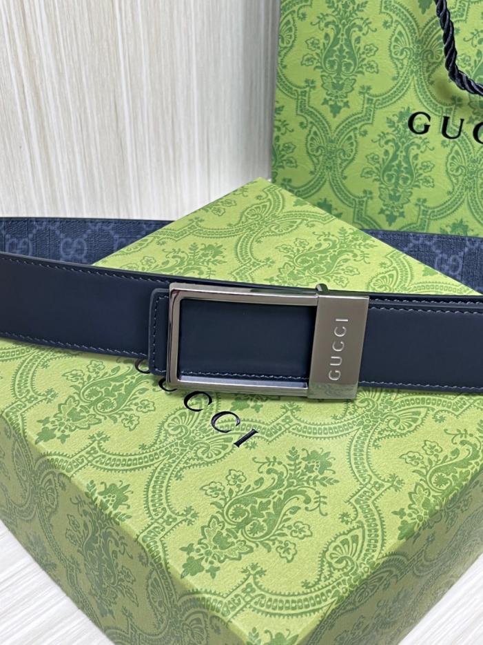 réplica,joyas,joyería,1:1,replica,fake,lujo,barato réplica,joyas,joyería,1:1,replica,fake,lujo,barato Cinturón negro Gucci en lona Supreme de 3,5 cm (D48OA)