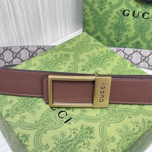 réplica,joyas,joyería,1:1,replica,fake,lujo,barato Gucci presenta una variedad de cinturones para hombre con hebilla rectangular de doble cara (H5SB6)