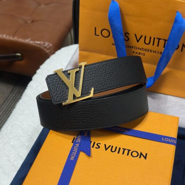 réplica,joyas,joyería,1:1,replica,fake,lujo,barato Hebilla de lujo Louis Vuitton Lychee Togo de doble cara de 4 cm de ancho (ODDQ8)