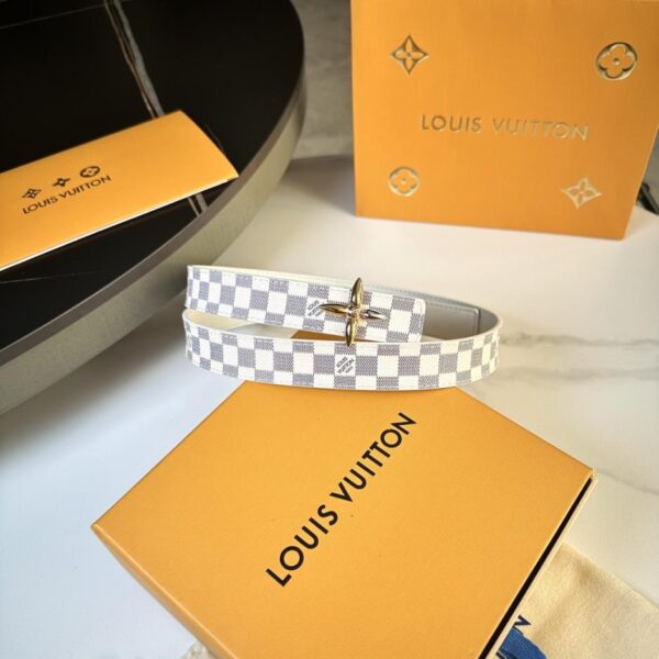 réplica,joyas,joyería,1:1,replica,fake,lujo,barato Cinturón original de mujer LOUIS VUITTON, nuevo modelo, ancho de 25 mm (TNNW1)