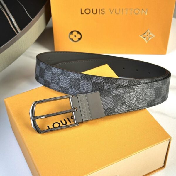 réplica,joyas,joyería,1:1,replica,fake,lujo,barato Cinturón original LOUIS VUITTON para hombre, ancho 35 mm (5UX3Y)