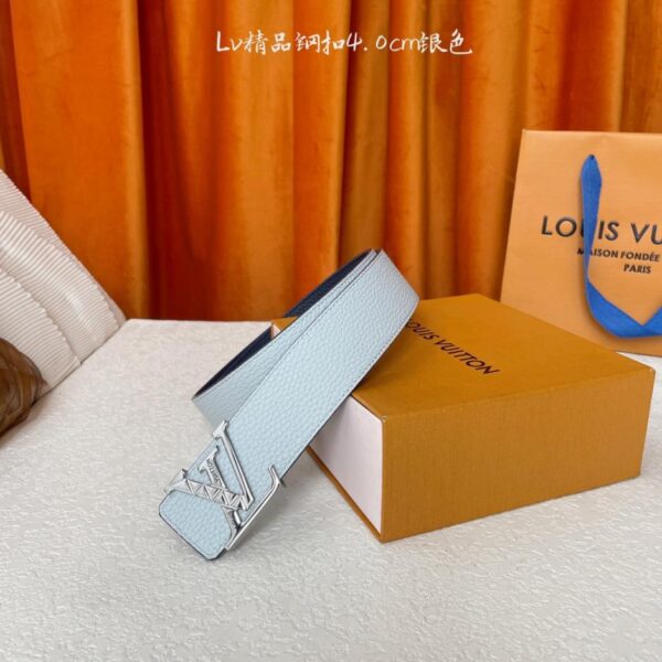 réplica,joyas,joyería,1:1,replica,fake,lujo,barato 【LOUIS VUITTON】 Hebilla de acero original con patrón de lichi de doble cara, calidad original clásica, ancho 4,0 cm (46RXH)