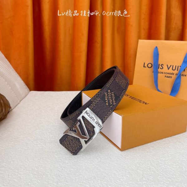 réplica,joyas,joyería,1:1,replica,fake,lujo,barato 【LOUIS VUITTON】Calidad original clásica Piel estampada clásica con suela de piel repujada original Hebilla boutique original ancho 4,0 cm (54WKI)