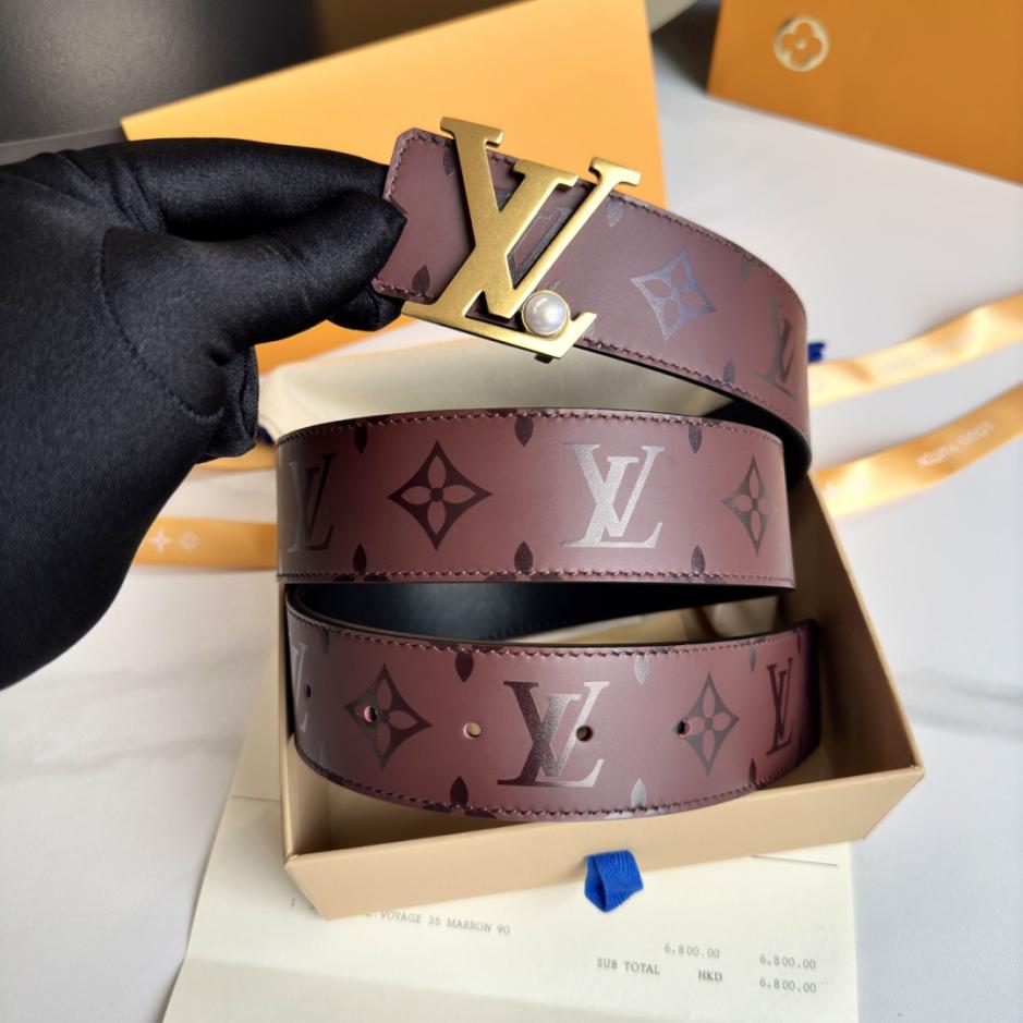 réplica,joyas,joyería,1:1,replica,fake,lujo,barato réplica,joyas,joyería,1:1,replica,fake,lujo,barato Cinturón original de LOUIS VUITTON para hombre, nuevo modelo, ancho 40 mm (6A1IL)