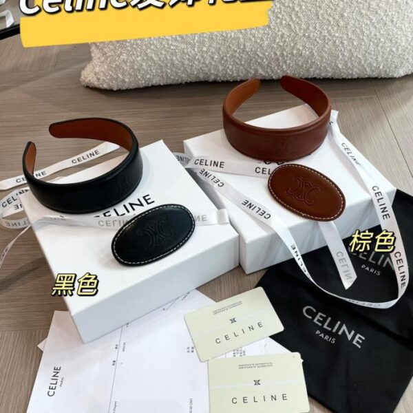 réplica,joyas,joyería,1:1,replica,fake,lujo,barato Diadema y pinza minimalistas para el cabello Celine, dos piezas, en caja de regalo (7Q11R)