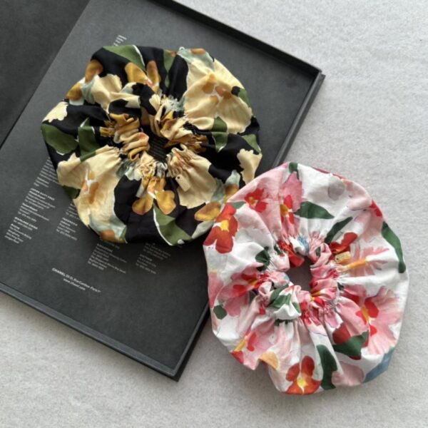 réplica,joyas,joyería,1:1,replica,fake,lujo,barato Diadema plisada con flores grandes de acuarela coreanas, pequeña, blanca y negra, 1 unidad, bolsa sencilla (XNKIX)