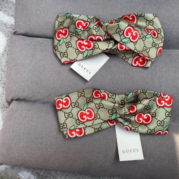 réplica,joyas,joyería,1:1,replica,fake,lujo,barato Diadema de satén con diseño de manzana de Gucci, aro para el pelo (1 unidad/Bolsa sencilla) (ASD14)
