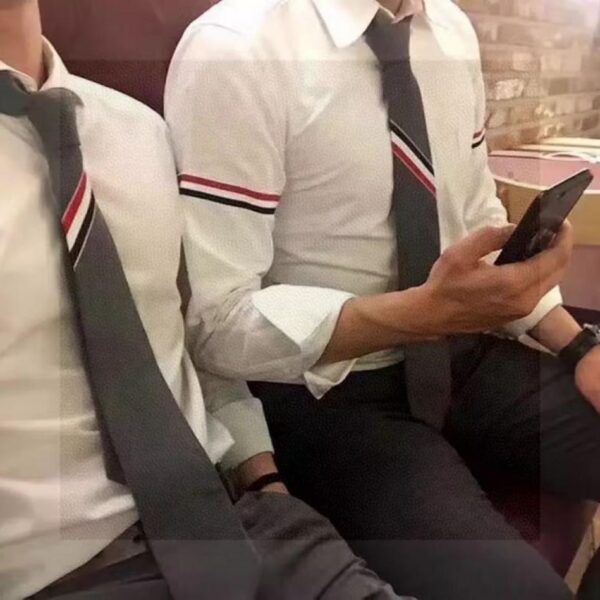réplica,joyas,joyería,1:1,replica,fake,lujo,barato Corbata de lana virgen para hombre de Thom Browne (ZOTO7)