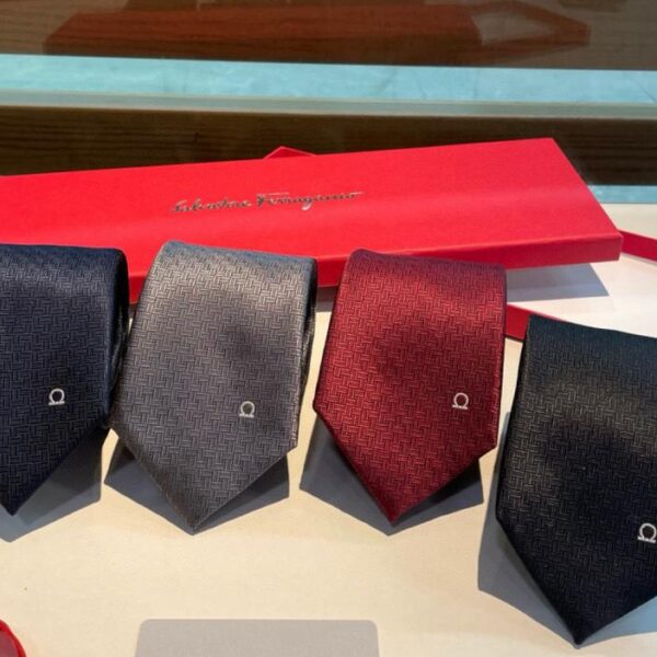 réplica,joyas,joyería,1:1,replica,fake,lujo,barato Nueva serie de corbatas para hombre de Ferragamo, 100 % sarga de seda de primera calidad, hechas a mano y personalizadas (LBGZO)