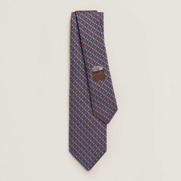 réplica,joyas,joyería,1:1,replica,fake,lujo,barato Corbata de hombre Hermès con diseño de juego de cartas (4ANGP)
