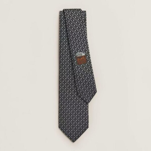 réplica,joyas,joyería,1:1,replica,fake,lujo,barato Corbata de hombre Hermès con diseño de juego de cartas (U5TD3)