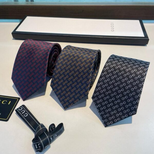 réplica,joyas,joyería,1:1,replica,fake,lujo,barato Corbata Gucci con estampado del logotipo GG para hombre (176UK)