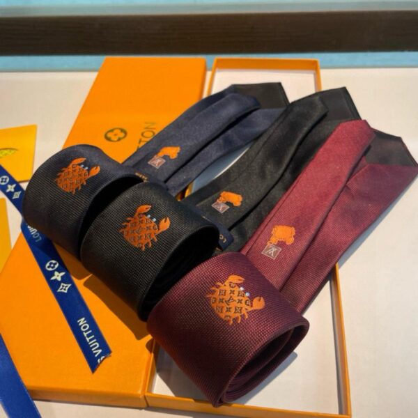 réplica,joyas,joyería,1:1,replica,fake,lujo,barato Corbata de seda LV Crab teñida en tono intenso (CZ0HU)