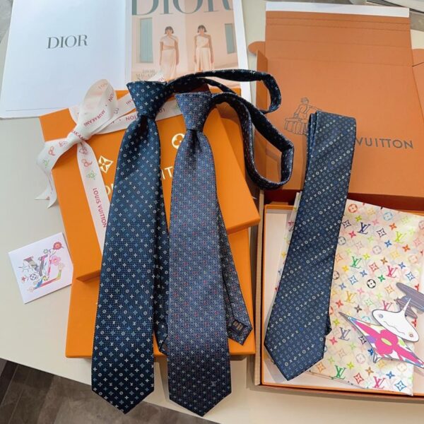 réplica,joyas,joyería,1:1,replica,fake,lujo,barato Corbata clásica Louis Vuitton con monograma (1O78A)