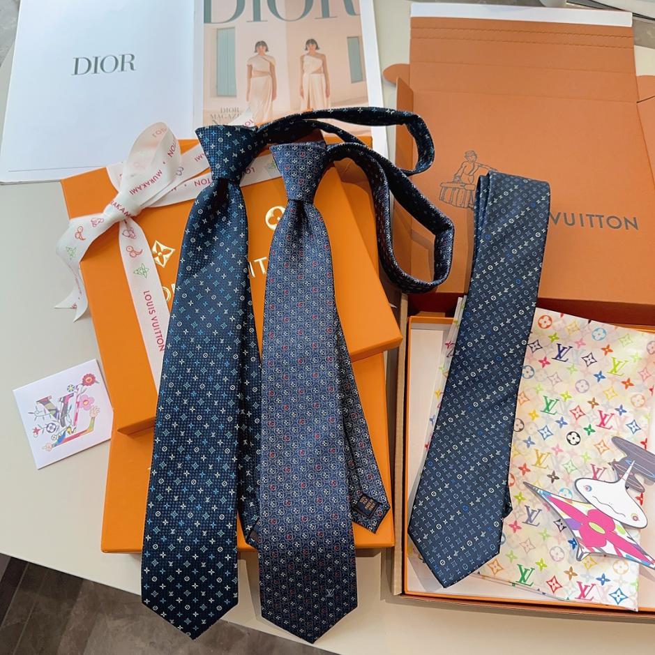 réplica,joyas,joyería,1:1,replica,fake,lujo,barato réplica,joyas,joyería,1:1,replica,fake,lujo,barato Corbata clásica Louis Vuitton con monograma (1O78A)