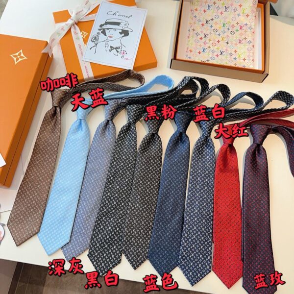 réplica,joyas,joyería,1:1,replica,fake,lujo,barato Corbata clásica Louis Vuitton con monograma (I2RE7)