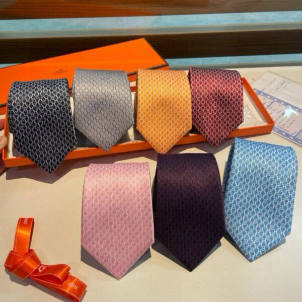 réplica,joyas,joyería,1:1,replica,fake,lujo,barato Corbata Hermès con la letra H para hombre, nueva serie, 100 % sarga de seda de primera calidad, hecha a mano y personalizada (0WE5F)