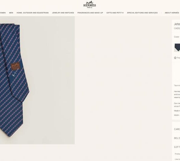 réplica,joyas,joyería,1:1,replica,fake,lujo,barato La última corbata de Hermès, la corbata «Anchor and Sail», es una corbata de seda pesada cosida a mano (100 % seda morera) (O5SQR)