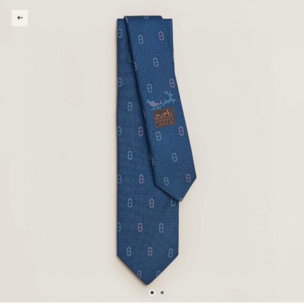 réplica,joyas,joyería,1:1,replica,fake,lujo,barato Corbata azul [Cadena de ancla de invierno] para hombre de Hermès (6MF3A)