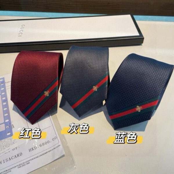 réplica,joyas,joyería,1:1,replica,fake,lujo,barato Corbata Gucci con estampado de abejas (SK837)