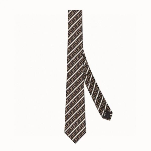 réplica,joyas,joyería,1:1,replica,fake,lujo,barato Corbata de seda Fendi para hombre con letras FF (5I825)