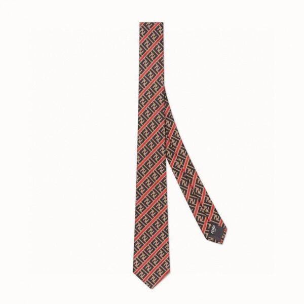 réplica,joyas,joyería,1:1,replica,fake,lujo,barato Corbata de seda Fendi para hombre con letras FF (D57SB)