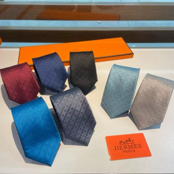 réplica,joyas,joyería,1:1,replica,fake,lujo,barato Corbata Hermès para hombre, nueva serie de cuadros con diamantes H, 100 % sarga de seda, hecha a mano y personalizada (ZZJE4)