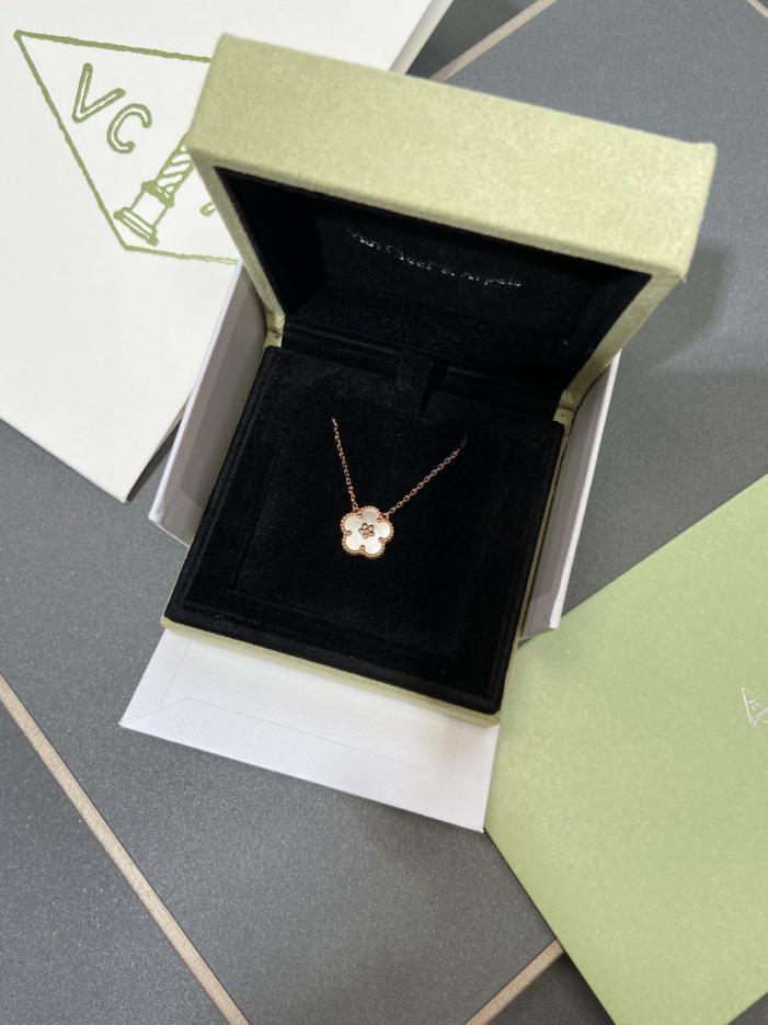 réplica,joyas,joyería,1:1,replica,fake,lujo,barato réplica,joyas,joyería,1:1,replica,fake,lujo,barato Collar de flor de ciruelo de primavera de la suerte de Van Cleef & Arpels (3V6ZS)