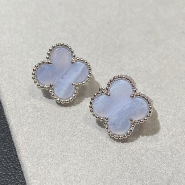réplica,joyas,joyería,1:1,replica,fake,lujo,barato Pendientes Van Cleef & Arpels Heavy Industry con trébol de cuatro hojas, ZP, piedra de grado 5A (XX21R)