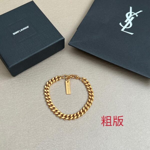 réplica,joyas,joyería,1:1,replica,fake,lujo,barato Pulsera Yves Saint Laurent hecha a mano en latón original (KQFQ8)