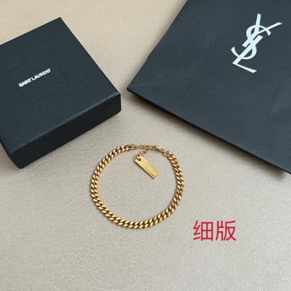 réplica,joyas,joyería,1:1,replica,fake,lujo,barato Pulsera Yves Saint Laurent hecha a mano en latón original (KQFQ8)