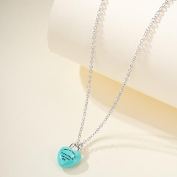 réplica,joyas,joyería,1:1,replica,fake,lujo,barato Collar clásico atemporal de corazón de esmalte Tiffany (6YA5J)