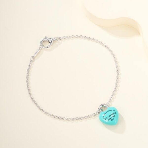 réplica,joyas,joyería,1:1,replica,fake,lujo,barato Pulsera clásica atemporal de corazón de esmalte Tiffany (M51I6)