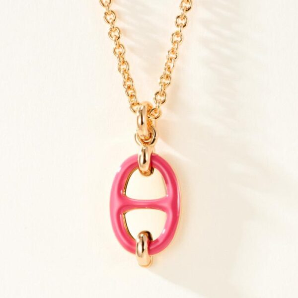 réplica,joyas,joyería,1:1,replica,fake,lujo,barato Nuevo collar de esmalte con forma de nariz de cerdo (0DSJQ)