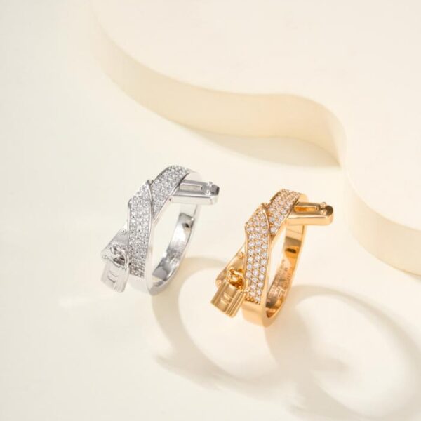 réplica,joyas,joyería,1:1,replica,fake,lujo,barato Anillo de diamantes retorcidos Kelly Gavroche (6FYTJ)
