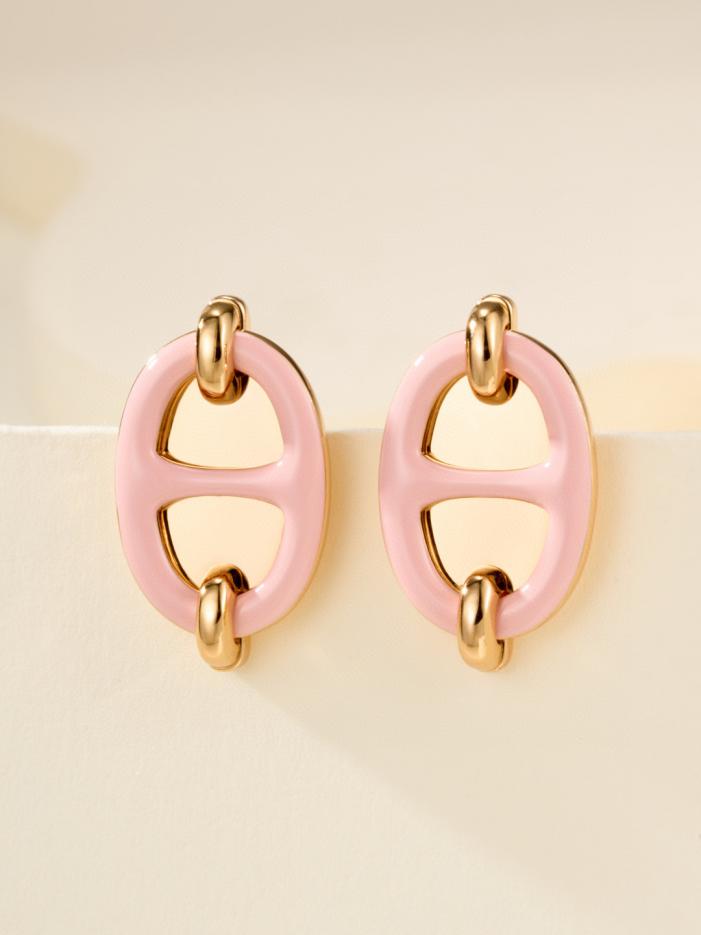 réplica,joyas,joyería,1:1,replica,fake,lujo,barato réplica,joyas,joyería,1:1,replica,fake,lujo,barato Nuevos pendientes de esmalte con forma de nariz de cerdo (LDB5J)