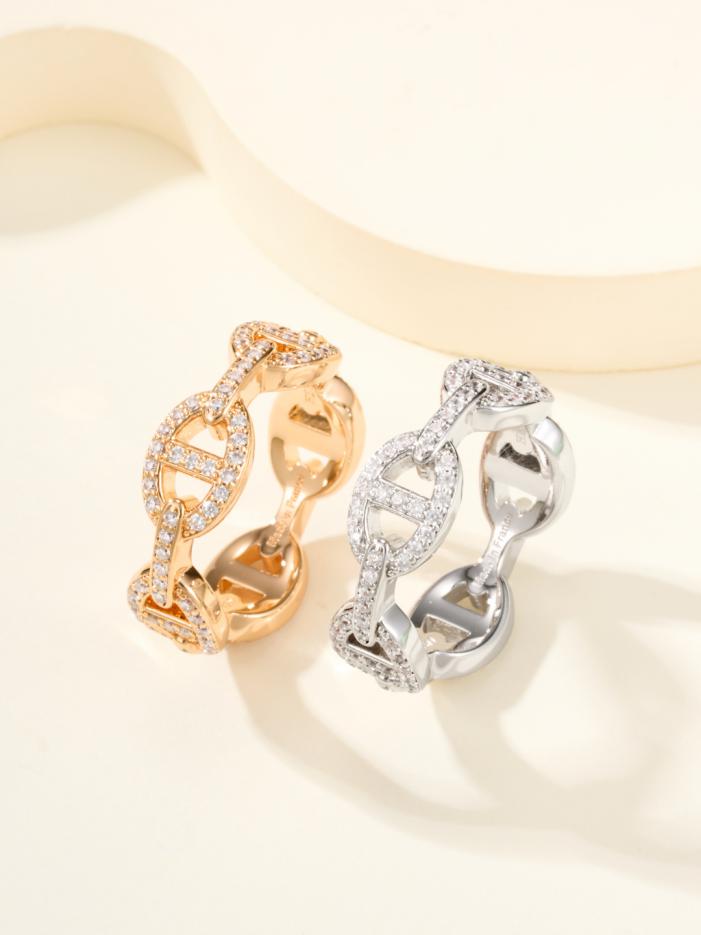 réplica,joyas,joyería,1:1,replica,fake,lujo,barato réplica,joyas,joyería,1:1,replica,fake,lujo,barato Anillo de nariz de cerdo con diamantes (CBK5D)