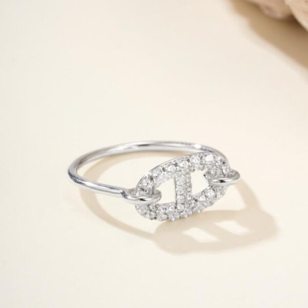 réplica,joyas,joyería,1:1,replica,fake,lujo,barato Anillo de diamantes con forma de nariz de cerdo (C8VQ3)
