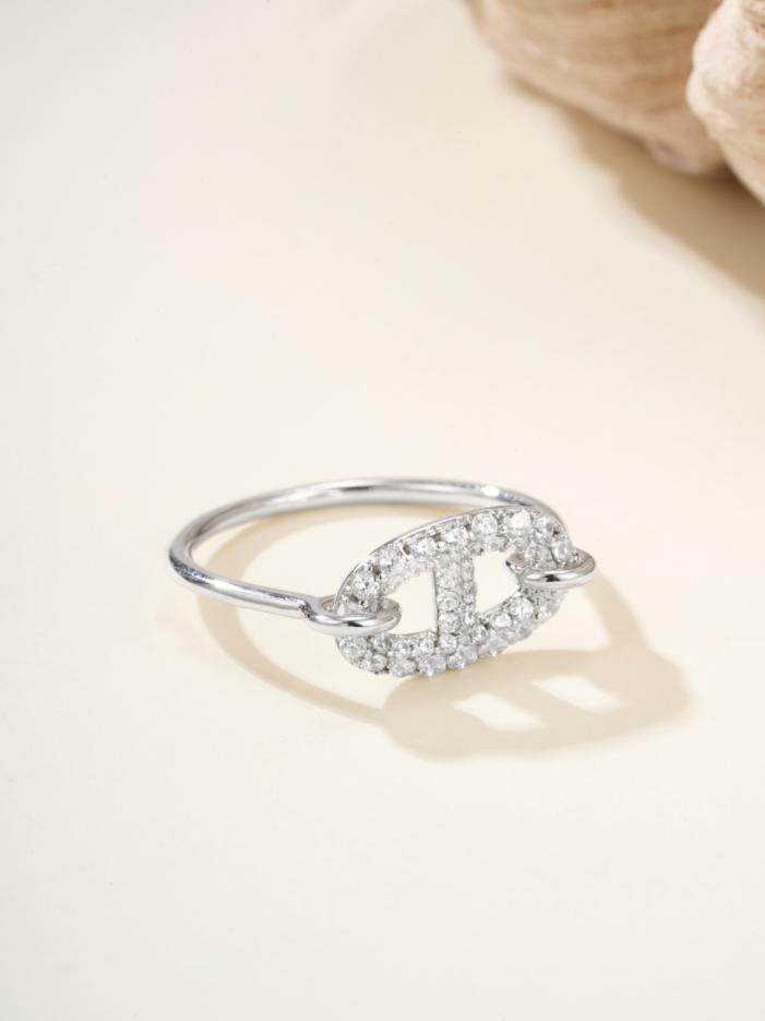 réplica,joyas,joyería,1:1,replica,fake,lujo,barato réplica,joyas,joyería,1:1,replica,fake,lujo,barato Anillo de diamantes con forma de nariz de cerdo (C8VQ3)
