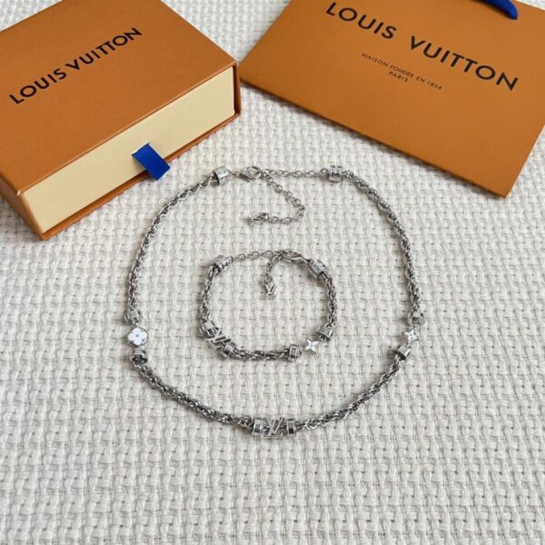 réplica,joyas,joyería,1:1,replica,fake,lujo,barato Collar LV original (NKNU3)