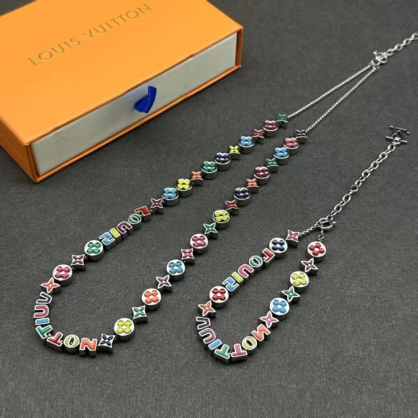réplica,joyas,joyería,1:1,replica,fake,lujo,barato Pulsera + Collar (FNUCK)