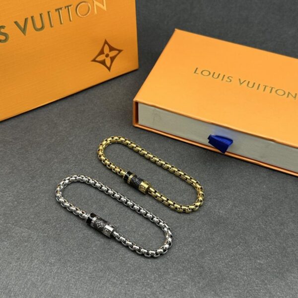 réplica,joyas,joyería,1:1,replica,fake,lujo,barato Pulsera con frasco de perfume Louis Vuitton (en la foto de la serie) – Unisex Plata y Oro (4VKBE)